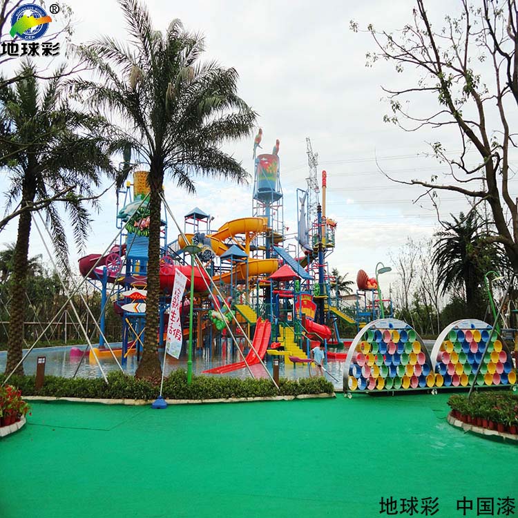深圳华桥城高尔夫球场用地球彩不锈钢专用油漆喷涂维修