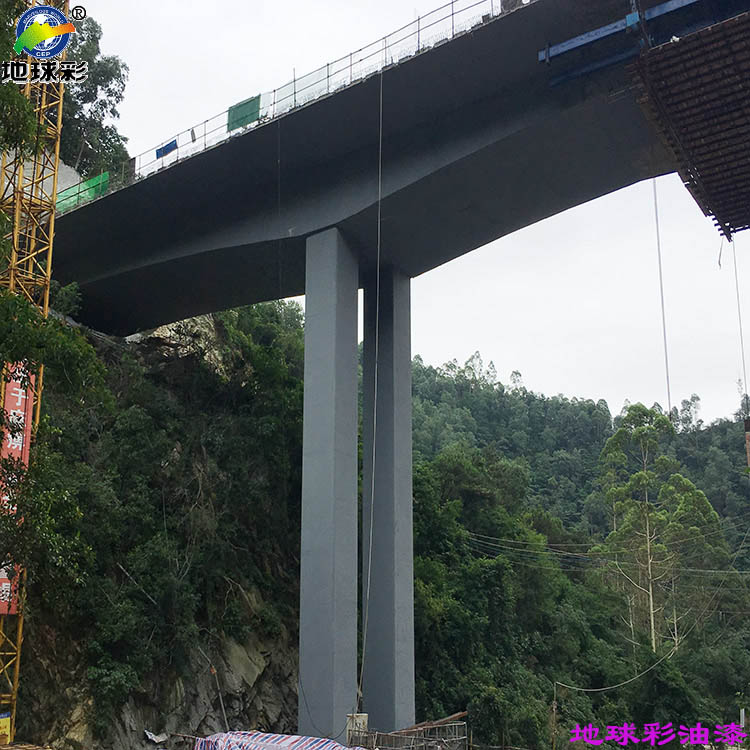 汕湛高速用天溢涂料大桥丙烯酸漆施工喷涂