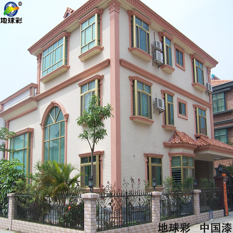 惠州惠东张生别墅用地球彩油性外墙漆施工喷涂